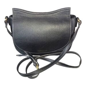 Elizabeth and James Black  Pebbled Vegan  Leather Crossbody Bag
